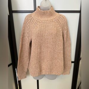Gap 💯 Cotton Marled Mock Neck Turtleneck Chunky Knit Sweater Medium